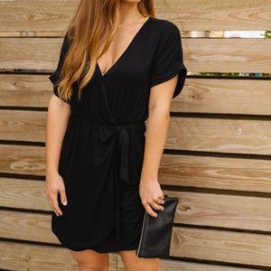 Z Supply TORRE Wrap Dress Black